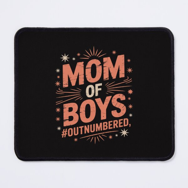 Item preview, Mom of Boys Hashtag Outnumbered Colorful Hearts designed and sold by ryukaizox1.