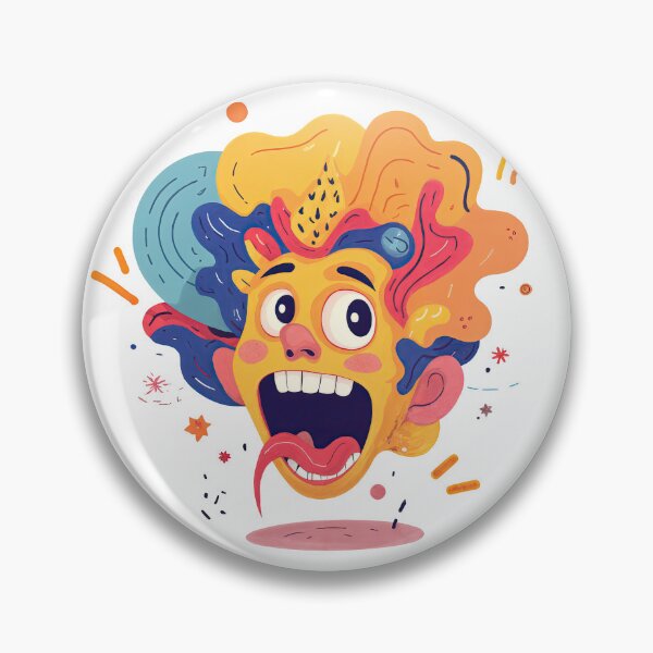 Item preview, Exploding Expression – Surreal Pop Art Portrait designed and sold by ForeverPrintsOK.