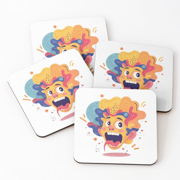 Item preview, Exploding Expression – Surreal Pop Art Portrait designed and sold by ForeverPrintsOK.