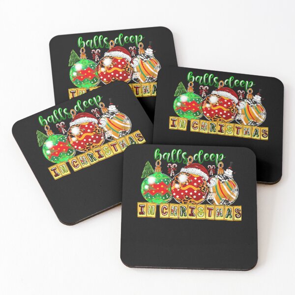 Item preview, In Deep Vintage Couple Christmas Holiday Happy Balls Quote designed and sold by JasonesNance.