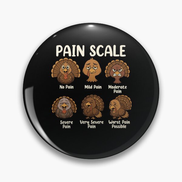 Item preview, Pain Thanksgiving Scale Nurse Pain Funny Trauma Turkey Assessment Vintage designed and sold by PAMELANUNZIO.