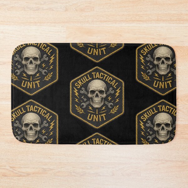 Item preview, Skull Tactical Unit wrench skull hex patch designed and sold by LaNadaYFundante.