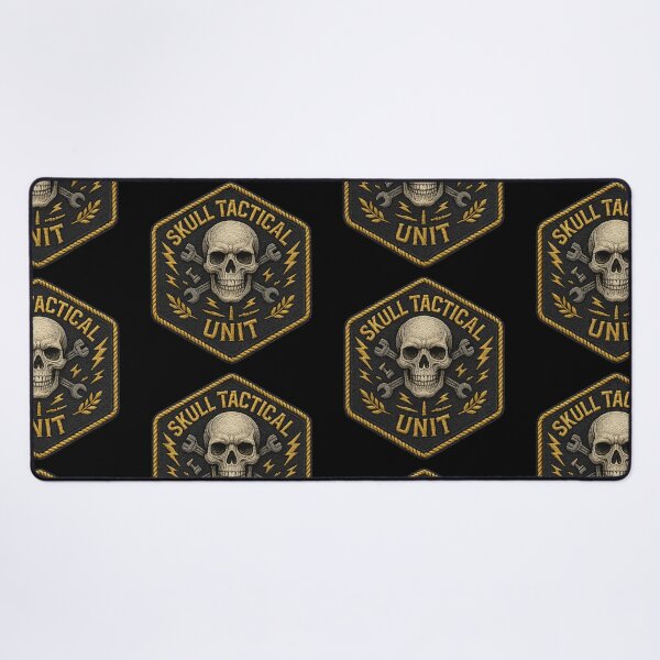Item preview, Skull Tactical Unit wrench skull hex patch designed and sold by LaNadaYFundante.