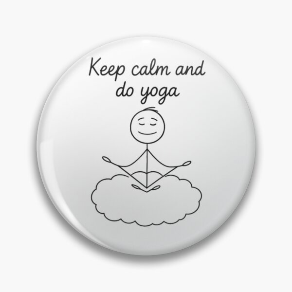 Item preview, Keep Calm and Do Yoga – Minimalist Meditating Stick Figure designed and sold by DesignNadine.