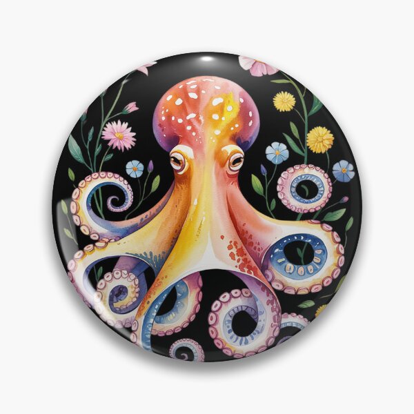 Item preview, Floral Octopus Marine Biologist Ocean Sea Animal  designed and sold by NailMolisa.