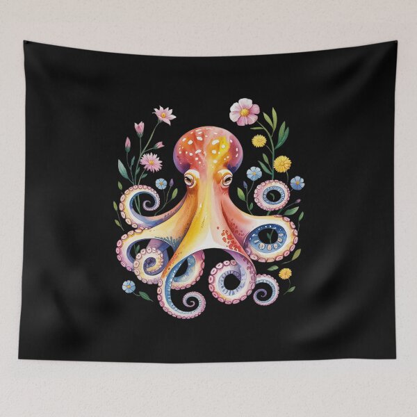 Item preview, Floral Octopus Marine Biologist Ocean Sea Animal  designed and sold by NailMolisa.