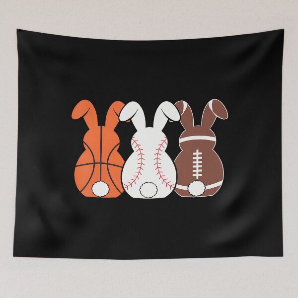 Item preview, Basketball Baseball Football Sports Easter Bunny Rabbits designed and sold by EdithKelly1.