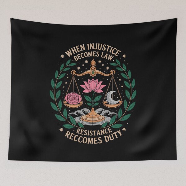 Item preview, Floral When Injustice Becomes Law Rbg  designed and sold by NailMolisa.