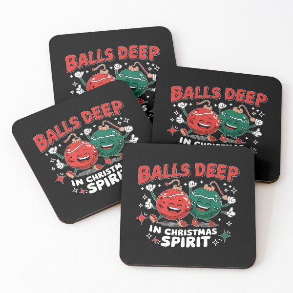 Item preview, Holiday Christmas Happy Couple Deep Balls Quote In Vintage designed and sold by JasonesNance.