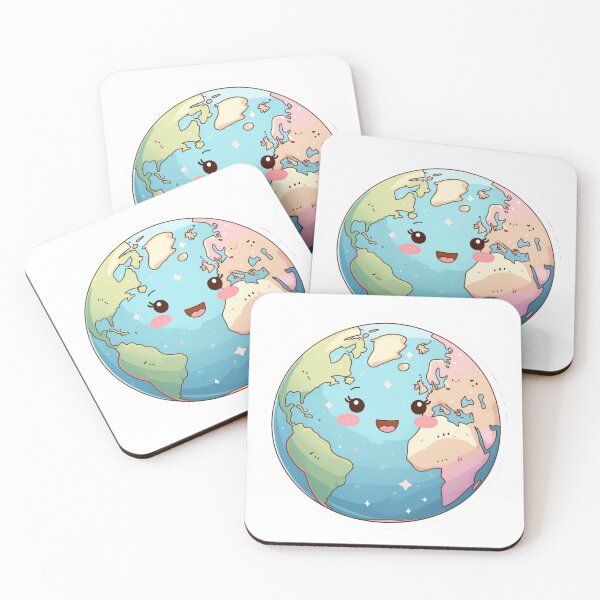 Item preview, Smiling Planet Earth – Cute Eco-Friendly Illustration designed and sold by LaurannaDesign.