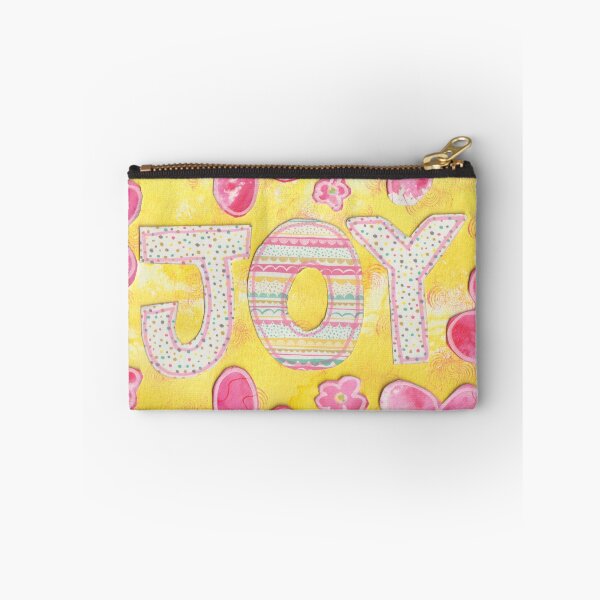 Item preview, Handmade Joy Word Yellow Pink Flowers designed and sold by LiorSmithDesign.