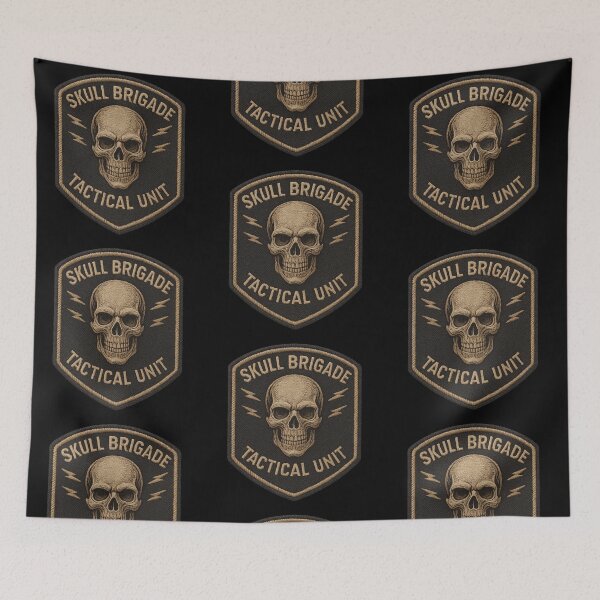 Item preview, Skull Brigade Tactical Unit combat skull shield designed and sold by LaNadaYFundante.