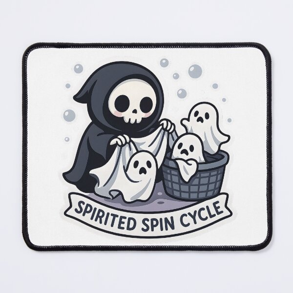 Item preview, Spirited Spin Cycle! - Cute Grim Reaper Laundry designed and sold by Cheerioza.