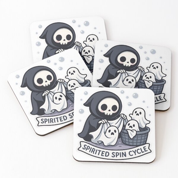 Item preview, Spirited Spin Cycle! - Cute Grim Reaper Laundry designed and sold by Cheerioza.