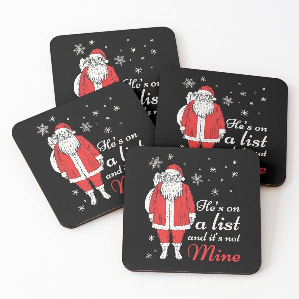 Item preview, Funny Santa “He’s On a List and It’s Not Mine” - Christmas Humor Design designed and sold by JB-designstudio.