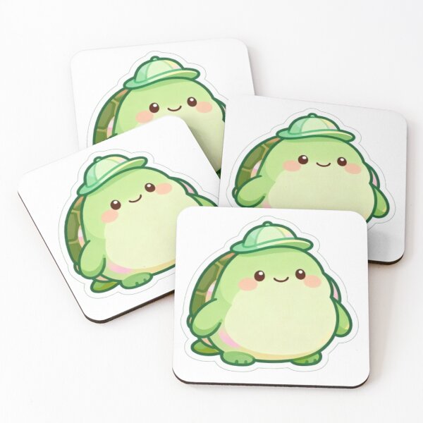 Item preview, Cute Baby Turtle Sticker – Kawaii Turtle with Tiny Hat designed and sold by MiniPrintMagic.