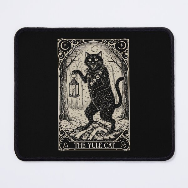 Item preview, Retro Vintage The Yule Cat Tarot Card Dark Christmas Holiday designed and sold by LightCoverSame.