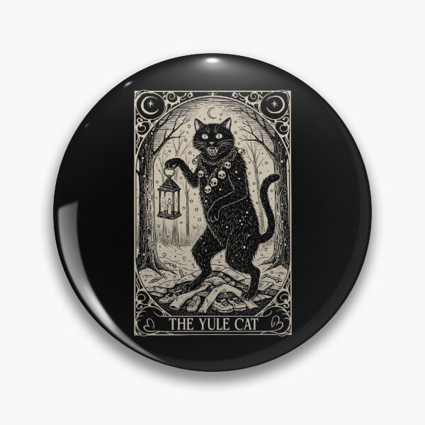 Item preview, Retro Vintage The Yule Cat Tarot Card Dark Christmas Holiday designed and sold by LightCoverSame.