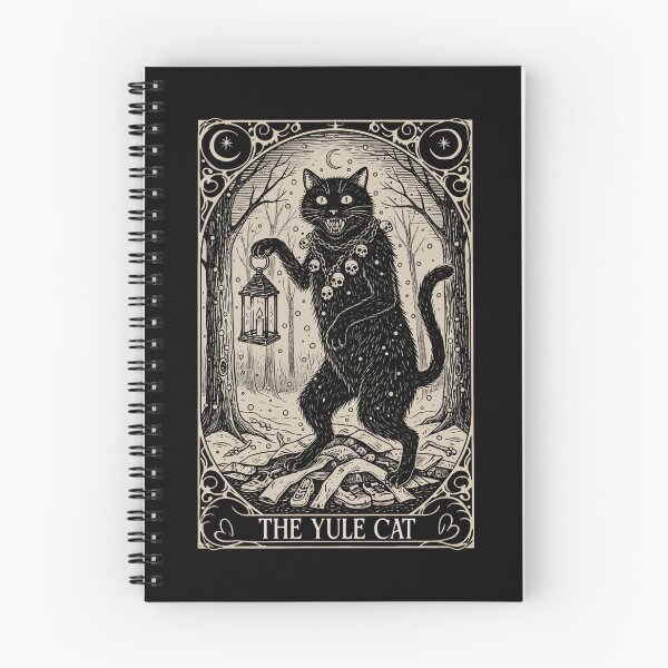 Item preview, Retro Vintage The Yule Cat Tarot Card Dark Christmas Holiday designed and sold by LightCoverSame.