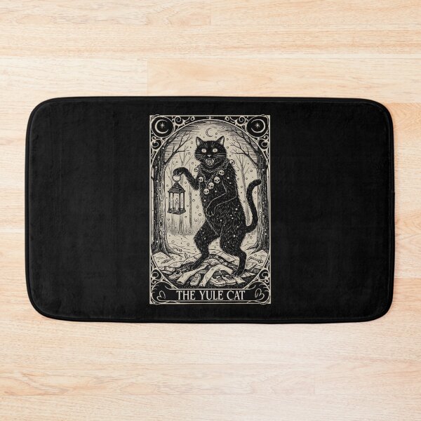 Item preview, Retro Vintage The Yule Cat Tarot Card Dark Christmas Holiday designed and sold by LightCoverSame.