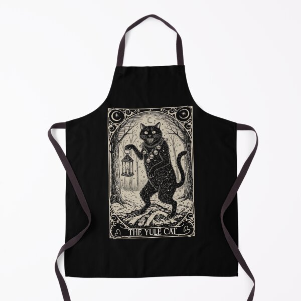 Item preview, Retro Vintage The Yule Cat Tarot Card Dark Christmas Holiday designed and sold by LightCoverSame.