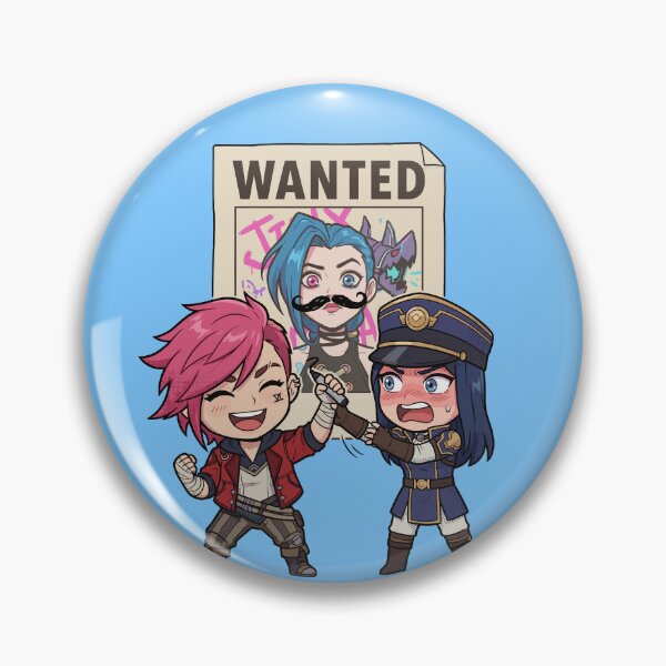 Item preview, Arcane Vi & Caitlyn “Wanted Jinx” Poster – Funny Arcane Fanart designed and sold by Brudy-R.