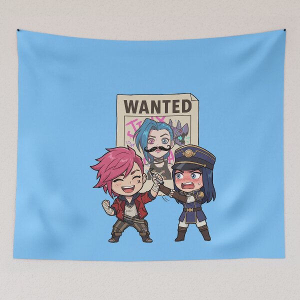 Item preview, Arcane Vi & Caitlyn “Wanted Jinx” Poster – Funny Arcane Fanart designed and sold by Brudy-R.
