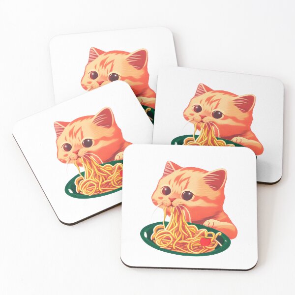Item preview, Cat Eating Spaghetti designed and sold by therodion.