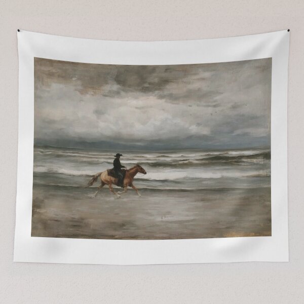 Item preview, Lone Rider on a Stormy Beach designed and sold by lautir.