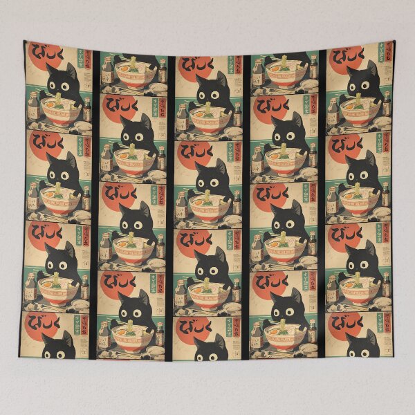 Item preview, Kawaii Kuro Neko Ramen Run designed and sold by agustintr-evino.