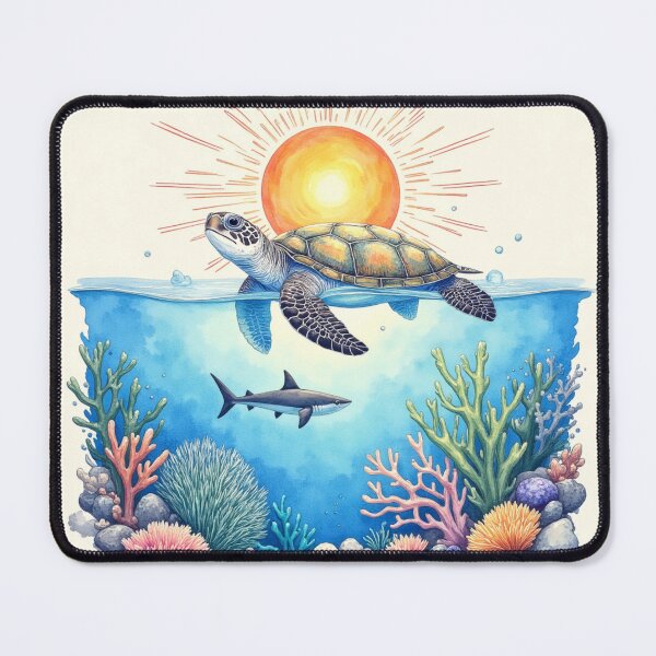 Item preview, Barrier Reef - Lino Print Style designed and sold by Ashish1204.