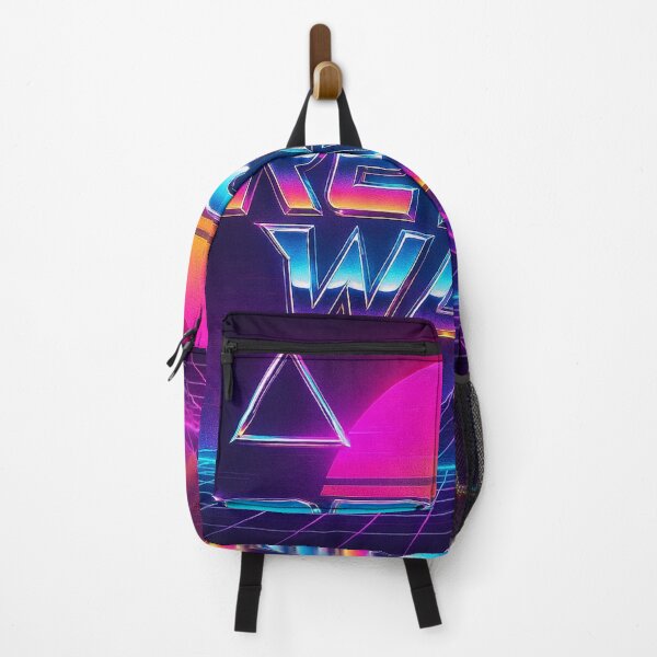 Item preview, Retro Synthwave Landscape with Chrome Neon designed and sold by LaraVisionsArts.