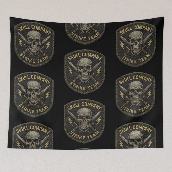 Item preview, Skull Company Strike Team skull knives shield designed and sold by LaNadaYFundante.