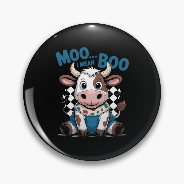 Item preview, Moo I Mean Boo Spooky Cow Halloween Patchwork Spooky Ghost designed and sold by velltoons.