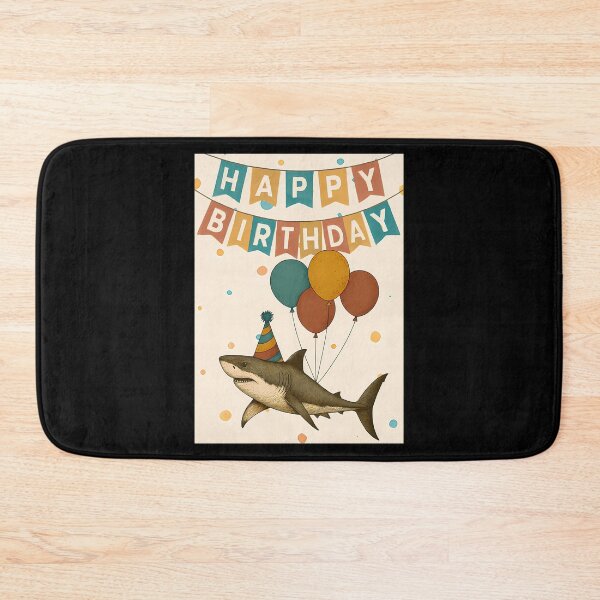 Item preview, Shark Birthday Card  Funny Party Animal With Balloons designed and sold by agustintr-evino.