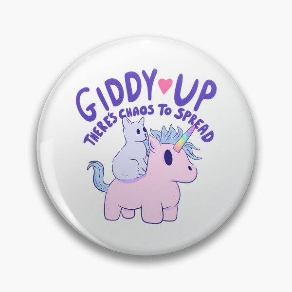 Item preview, Cute Cat Riding Unicorn - Giddy Up Theres Chaos To Spread designed and sold by agustintr-evino.