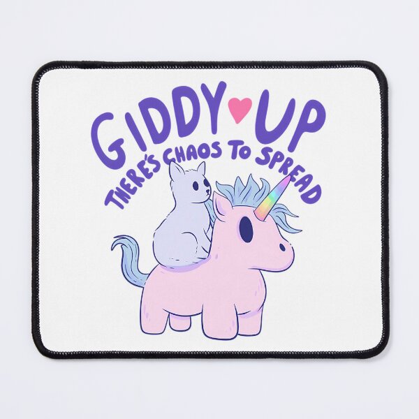 Item preview, Cute Cat Riding Unicorn - Giddy Up Theres Chaos To Spread designed and sold by agustintr-evino.