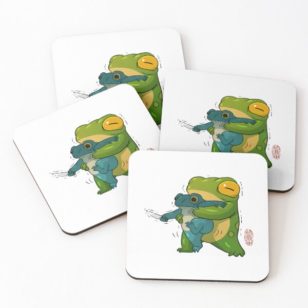 Item preview, Cute Stabby Frog Being Held Back Let It Go Bro Artwork Asian Style designed and sold by agustintr-evino.