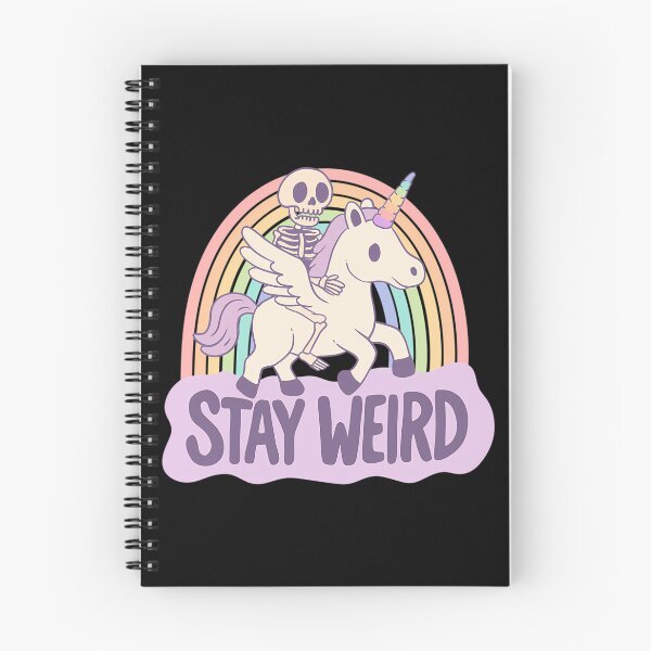 Item preview, Stay Weird - Skeleton Rides A Unicorn Into The Surreal designed and sold by agustintr-evino.