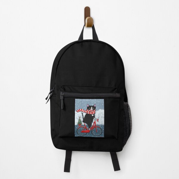 Item preview, Tuxedo Cat Winter Bicycle Ride designed and sold by agustintr-evino.