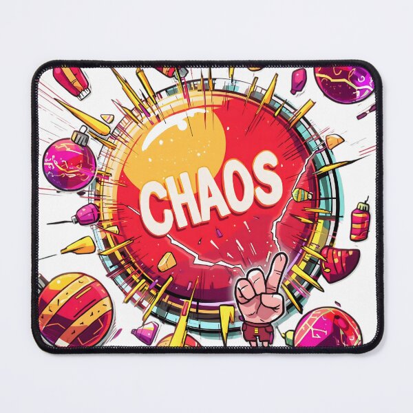 Item preview, Christmas Chaos Button | Exploding Ornament Art designed and sold by SoulenCify.