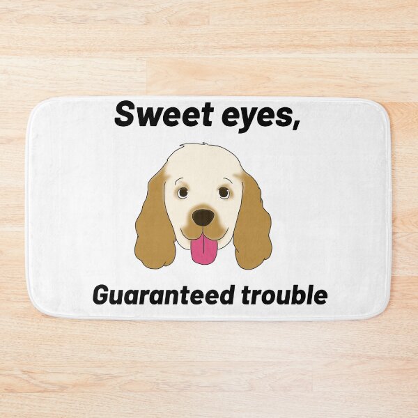 Item preview, Cocker Spaniel – “Sweet Eyes, Guaranteed Trouble” – Cute Cartoon Dog Design designed and sold by Crack-in-Colors.