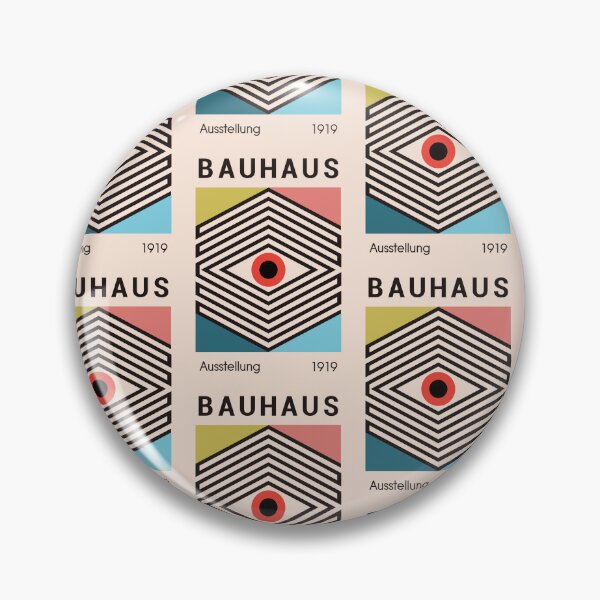 Item preview, Bauhaus 1919 Poster Art With Geometric Diamond Pattern And Bold Central Eye Symbol designed and sold by portokalis.