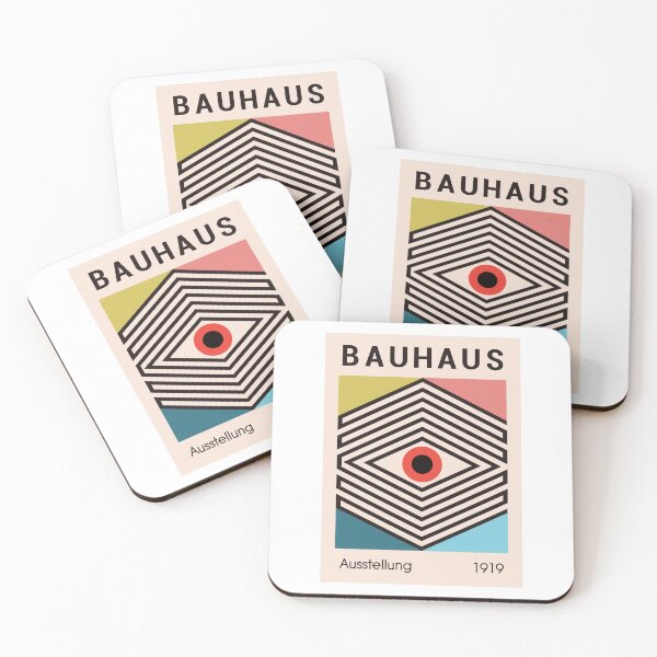 Item preview, Bauhaus 1919 Poster Art With Geometric Diamond Pattern And Bold Central Eye Symbol designed and sold by portokalis.