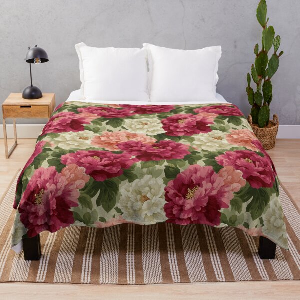 Item preview, Classic Petaled Peonies Texture For Sunny Interiors designed and sold by RoyalStarsPatts.