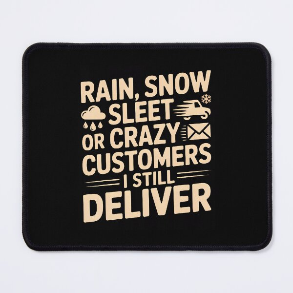 Item preview, Rain Snow Sleet Or Crazy Customers I Still Deliver Tee designed and sold by TiffanyLucia.