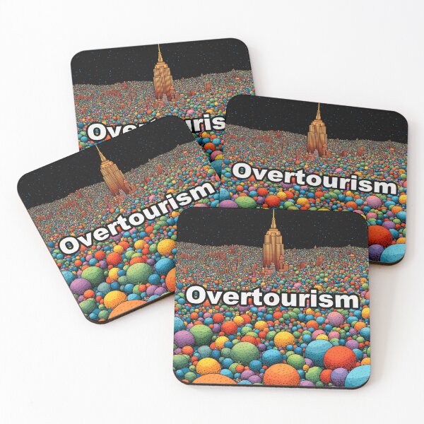 Item preview, Overtourism – A colorful commentary on crowded cities designed and sold by casualnature.