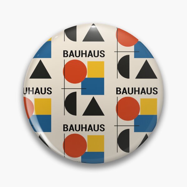 Item preview, Bauhaus Inspired Abstract Geometric Poster With Circles Squares Triangles And Bold Colors designed and sold by portokalis.