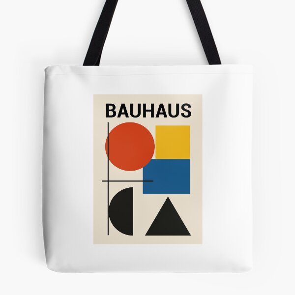 Item preview, Bauhaus Inspired Abstract Geometric Poster With Circles Squares Triangles And Bold Colors designed and sold by portokalis.