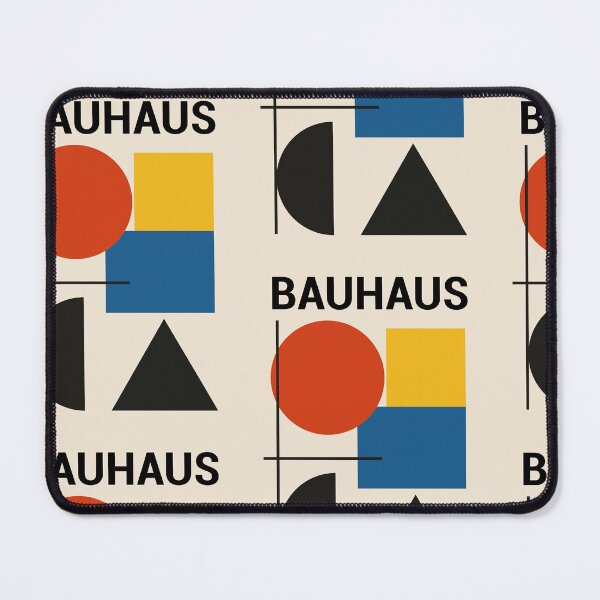 Item preview, Bauhaus Inspired Abstract Geometric Poster With Circles Squares Triangles And Bold Colors designed and sold by portokalis.